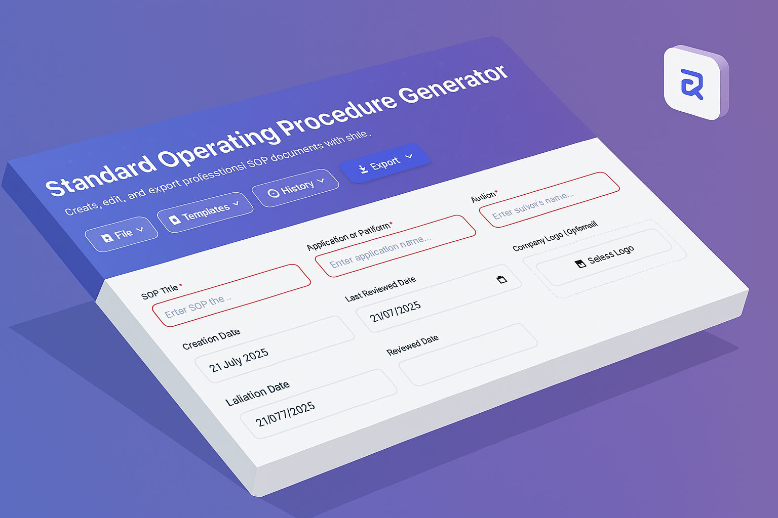 Standard Operating Procedure Generator